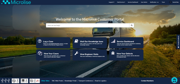Microlise customer portal
